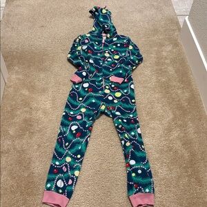 Cat & Jack Girls' 'Christmas Tree' Union Suit Pajamas - 6/7
